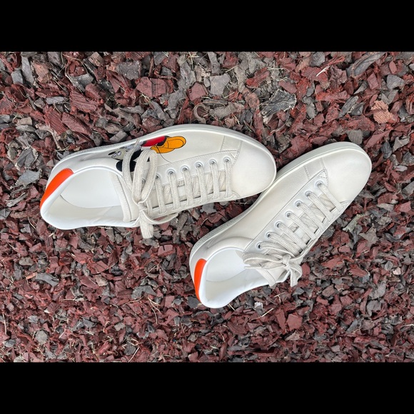 Gucci, Disney Mickey Mouse Ace Low Top Sneaker, Ivory, Orange, (8.5 M, 10 W) - Picture 9 of 15